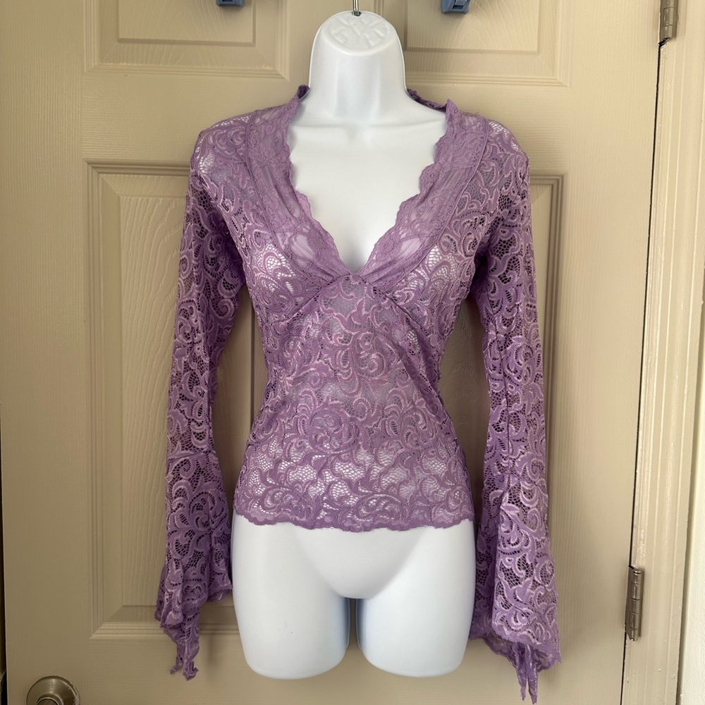 I.AM.GIA Purple Lace Top